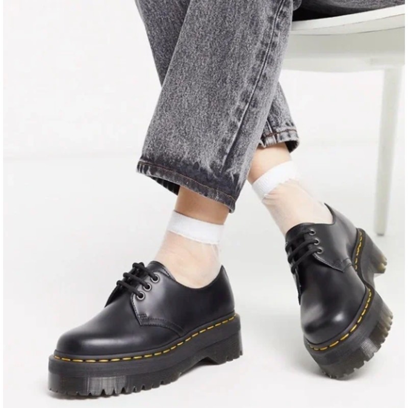 DR. MARTENS 1461 Quad Smooth Leather Platform Oxford Sz 9 $170 | eBay