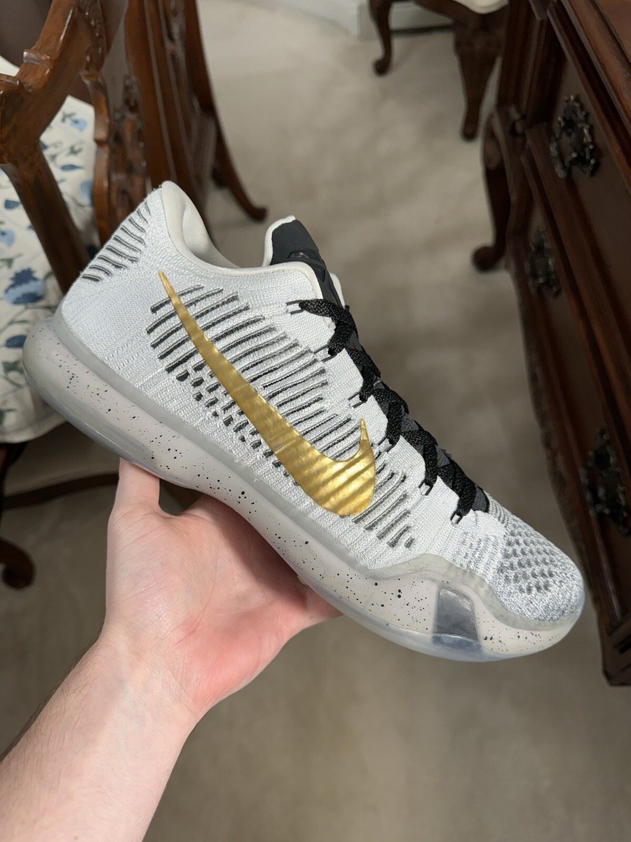 NIKE ZOOM KOBE X 10 ELITE LOW ID White/Gray Multi MENS SIZE 13