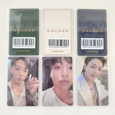 BTS JUNGKOOK 'GOLDEN' Album WEVERSE SHOP POB PVC PHOTOCARD +