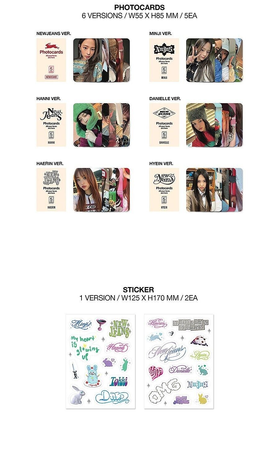 NEWJEANS [OMG] 1st Single Album MESSAGE CARD HYEIN Ver CD+Photo