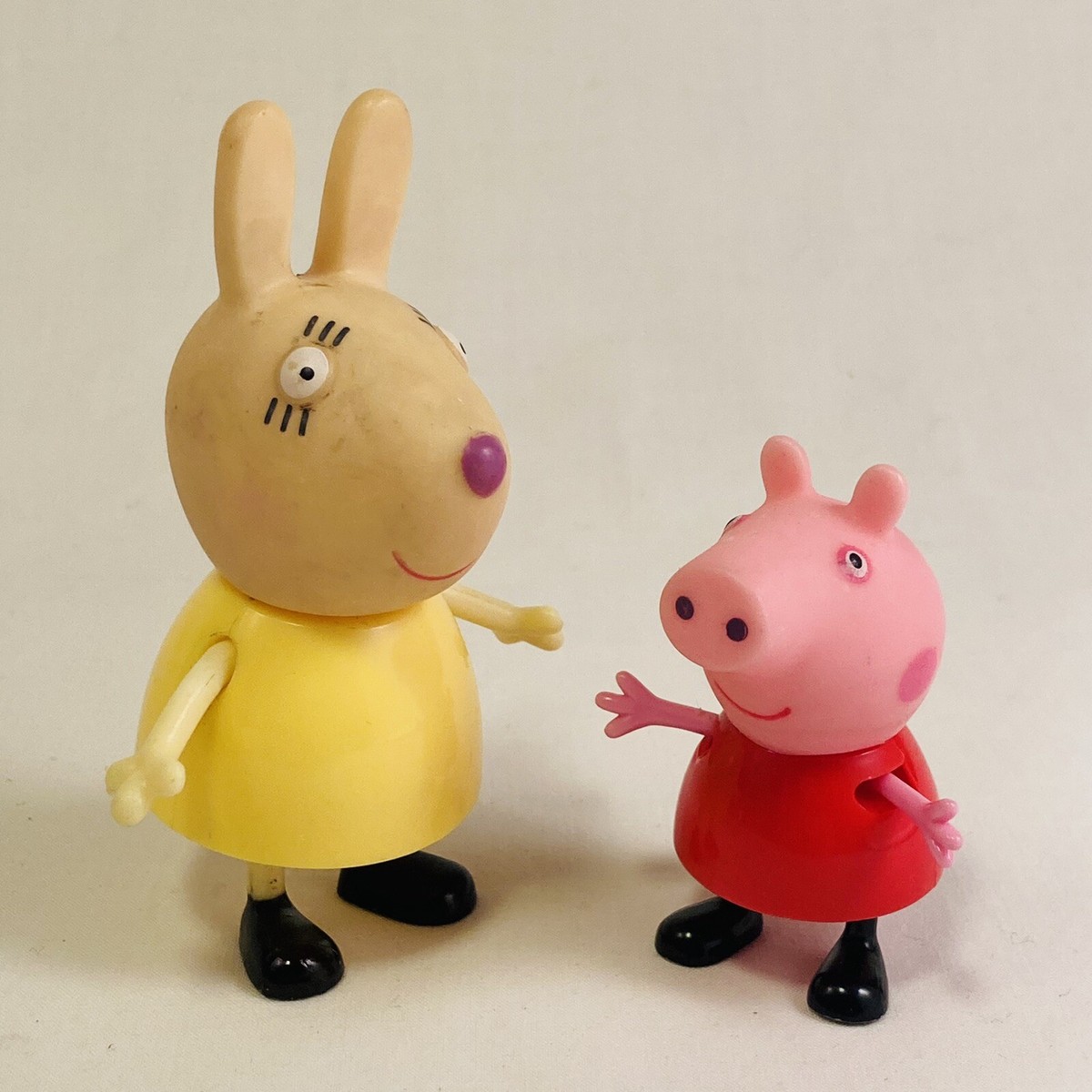 Jazwares Peppa Pig Pink & Mrs Mummy Rabbit Yellow Hug Arms Lot Of