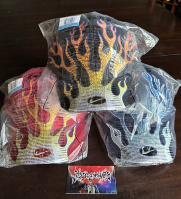 Nike Club Cap Structured OG Flame Cap Hat 2025 Black Red Blue