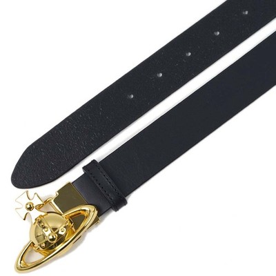 Vivienne Westwood Belt Leather Orb BELTS ORB BUCKLE GOLD BELT