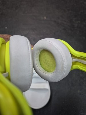 Beats Mixr Mixer Headphones Yellow/Green w/ audio cable and case