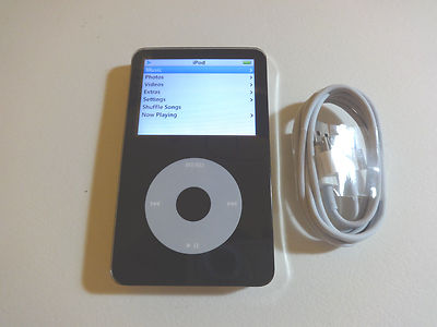 APPLE iPOD CLASSIC 5.5 GEN. CUStOM BLACK/WHITE 128GB SSD DRIVE