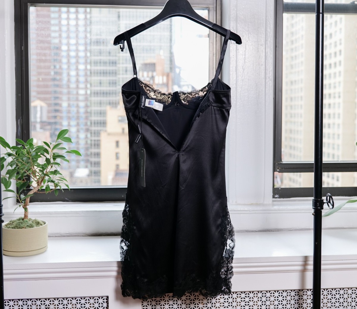 Dolce & Gabbana Black Vintage Silk Lace Motif Short Dress IT40 | eBay