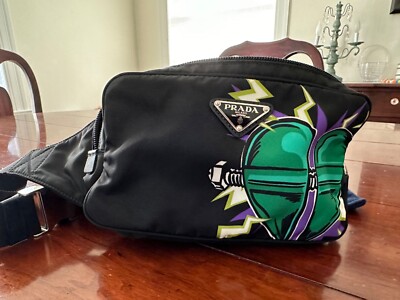 Prada x Universal Frankenstein Belt Bag Printed Tessuto | eBay