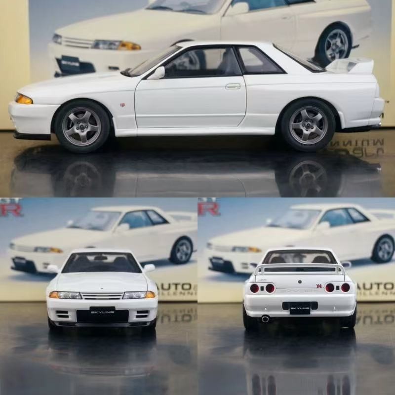 RARE* 1/18 AUTOart Nissan Skyline GT-R R32 Crystal White JDM | eBay