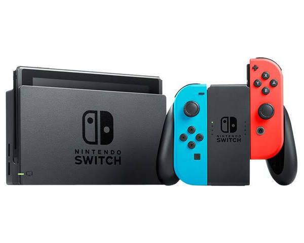 2020 Nintendo Switch with Neon Blue and Neon Red Joy‑Con 32GB