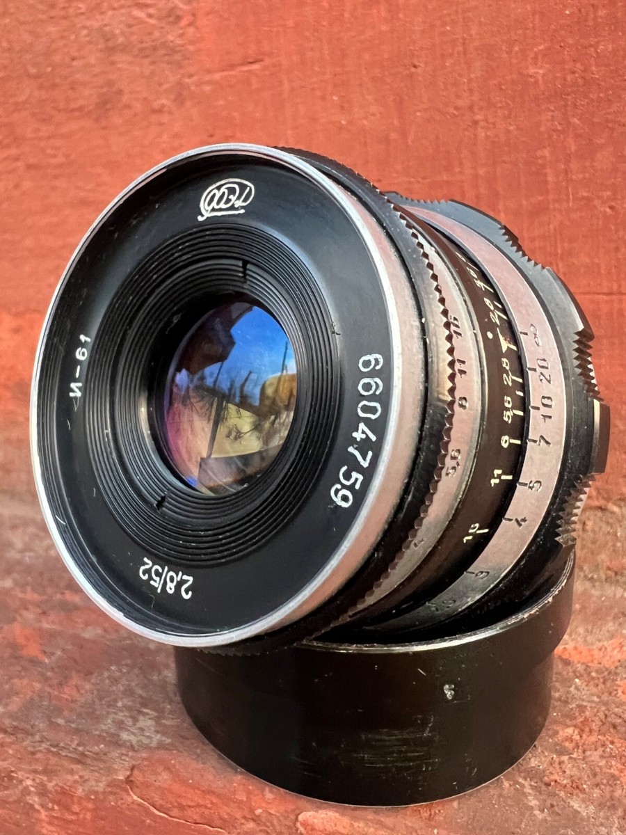 Vintage USSR Lens Industar-61 52mm f/2.8 M39 ZEBRA Leica FED Zorki