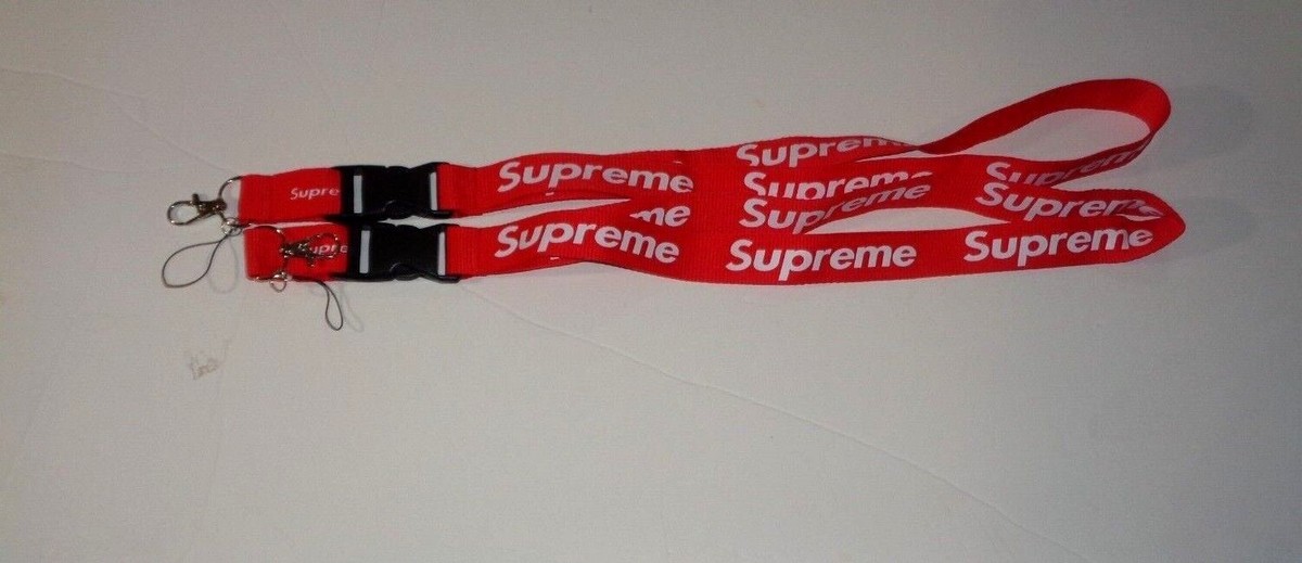 2pcs supreme neck lanyard key chains | eBay