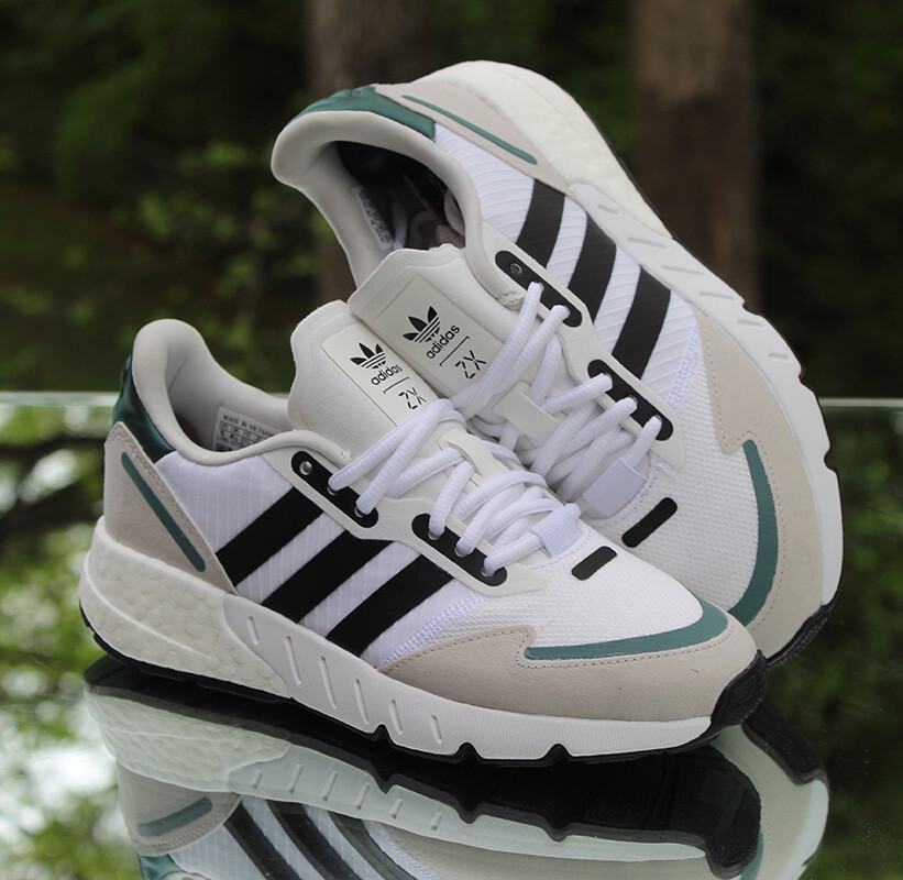 Adidas ZX 1K Boost Men's Size 5 White Black Green Custom H01908 | eBay
