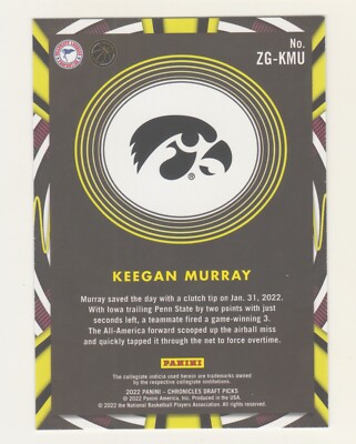 2022-23 Panini Chronicles Draft GAMMA RAYS #ZG-KMU KEEGAN MURRAY