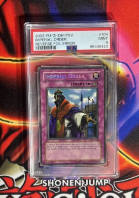 Yu-Gi-Oh! Imperial Order PSV-104 Reverse Foil Error PSA 9 Mint