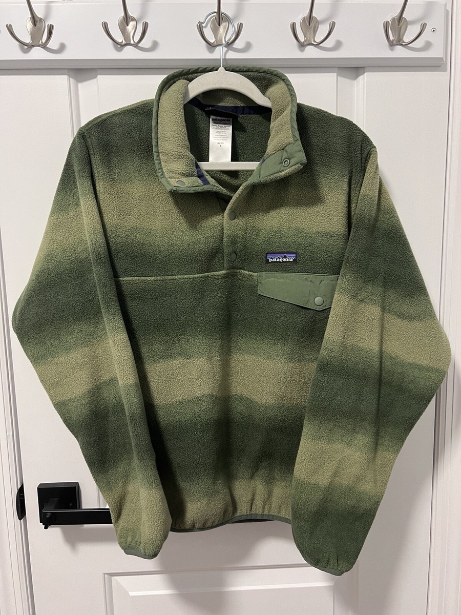 Vintage Patagonia Synchilla Striped Green Mens Size Small | eBay