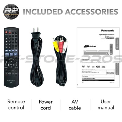 Panasonic DMR-EZ37V DVD VCR Combo Player VHS to DVD Recorder w