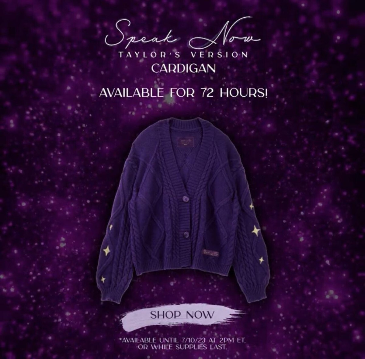 NEW Taylor Swift Speak Now (Taylor's Version) Cardigan Limited