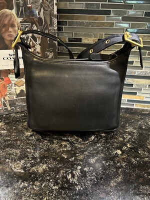 Coach Vintage 9966 Legacy Zip Shoulder Bag Black Glovetanned