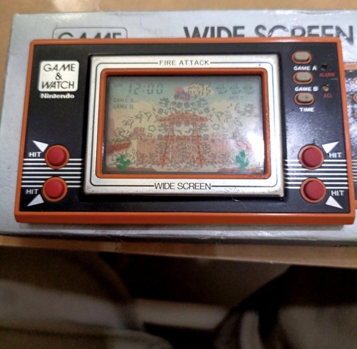 1982 Nintendo Game & Watch Fire Attack ID-29 With Foam And Box