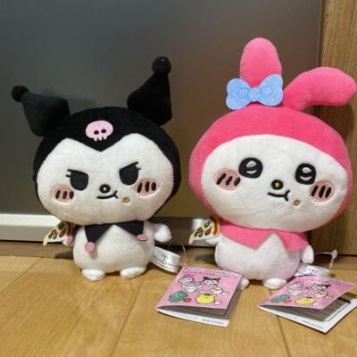 sanrio my melody & kuromi nagano collaboration plush doll set