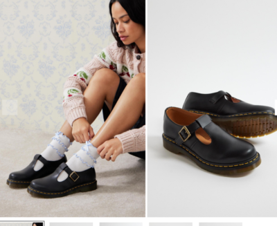 Dr. Martens POLLEY SMOOTH LEATHER MARY JANES in Black MSRP$180