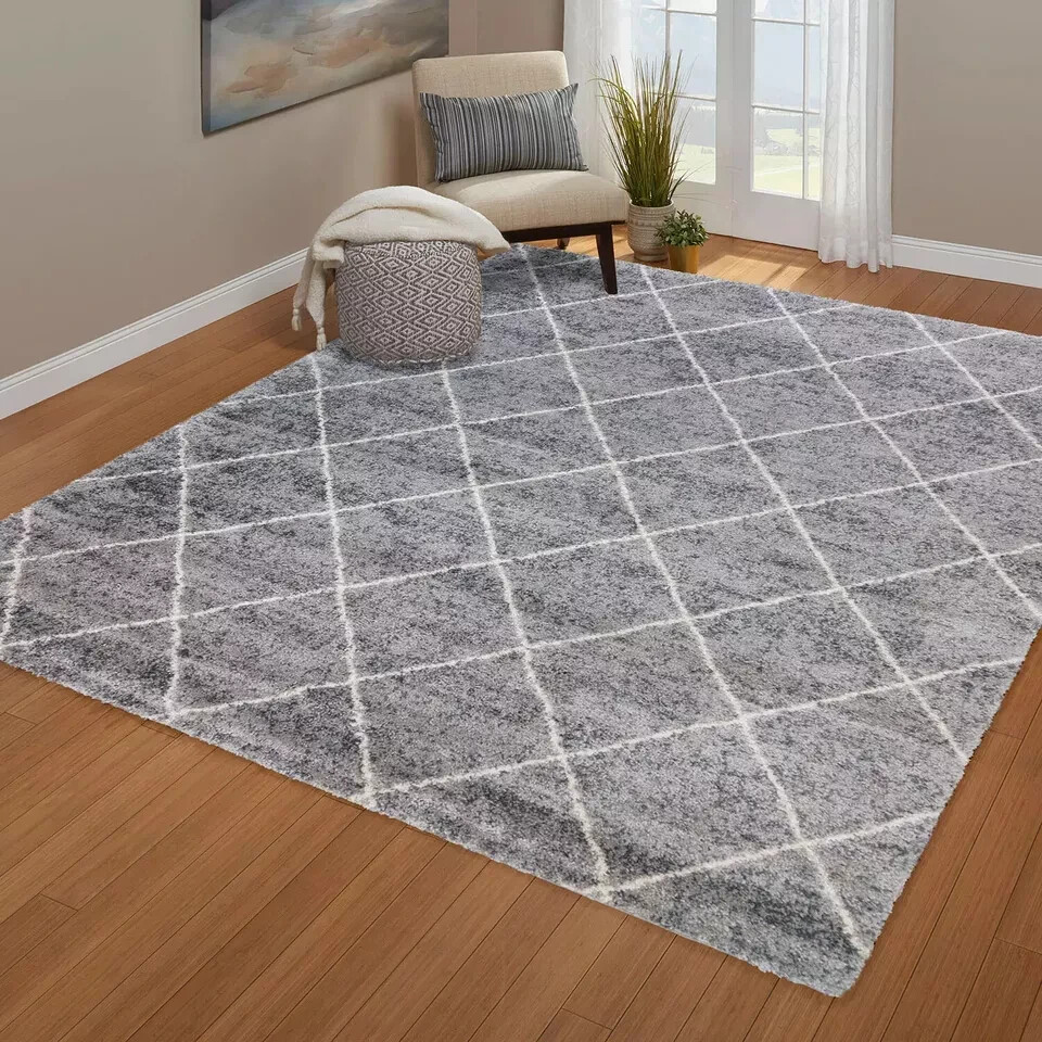 Lenox Shag Rug in Marrah Gray, 5x7 Size, FREE SHIPPING. | eBay