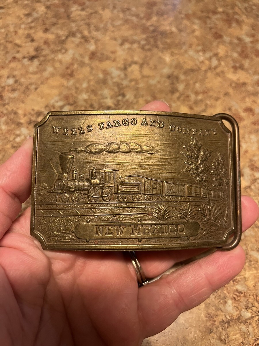 Tiffany New York Belt Buckle Wells Fargo & Company Train/Engine