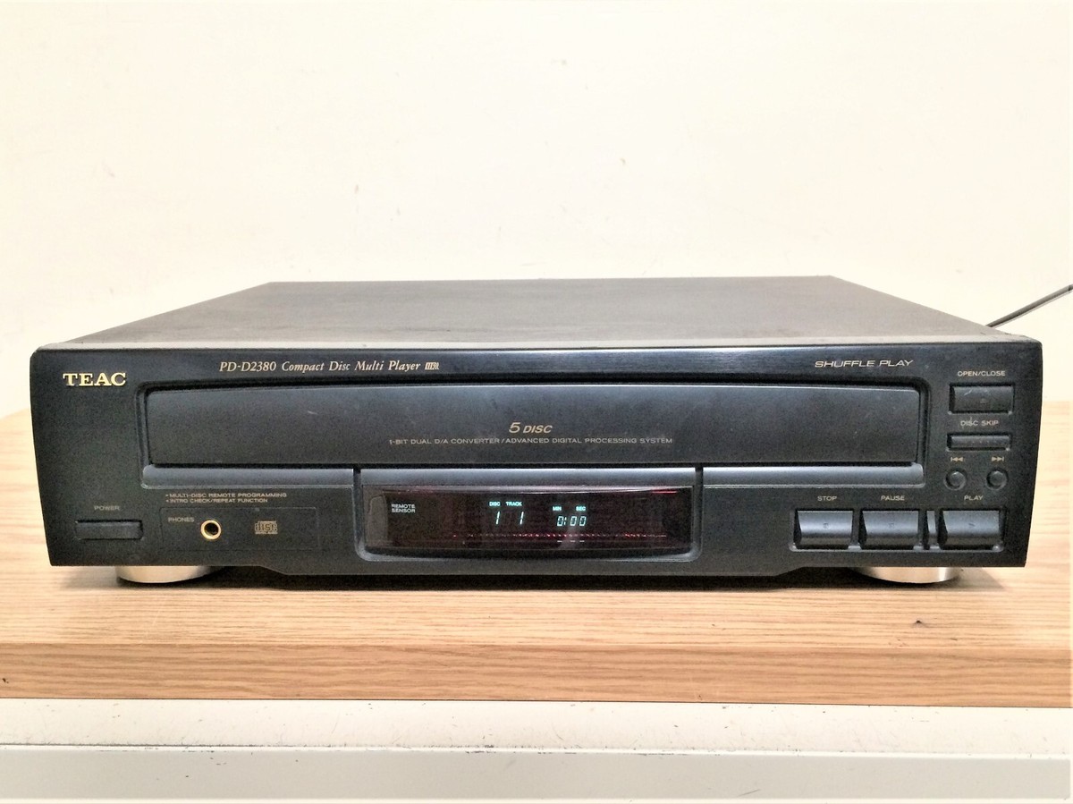TEAC 5-Disc Compact Disc Multi Player CD Changer PD-D2380 Tested
