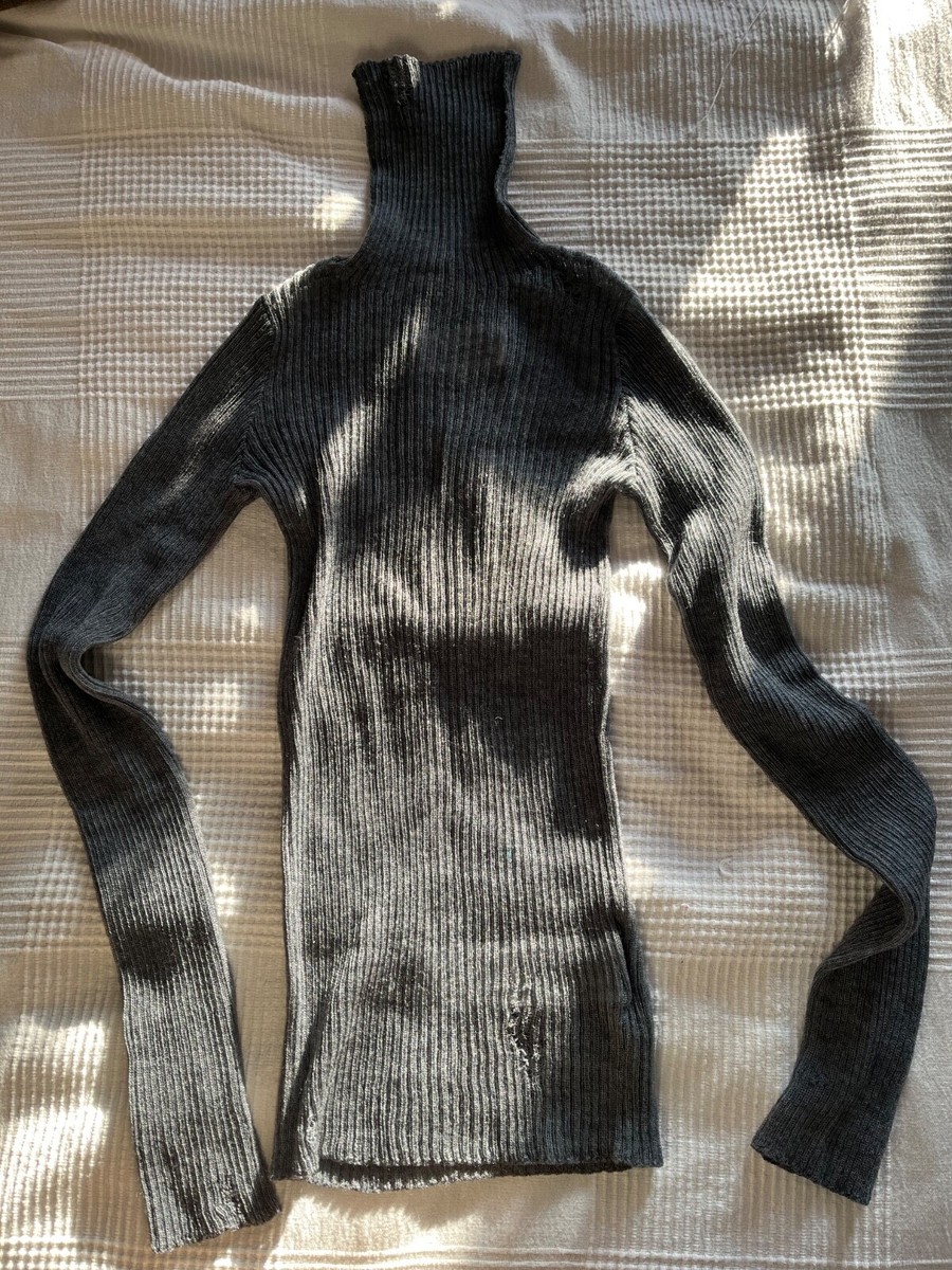 Maison margiela knit sweater. Wool. Turtleneck. Gray. XS. New with