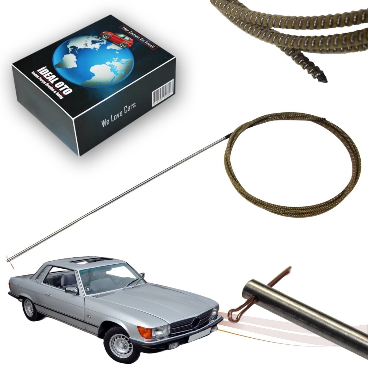 For Mercedes SLC (C107) 1972-1981 1077800089 Sunroof Cable | eBay