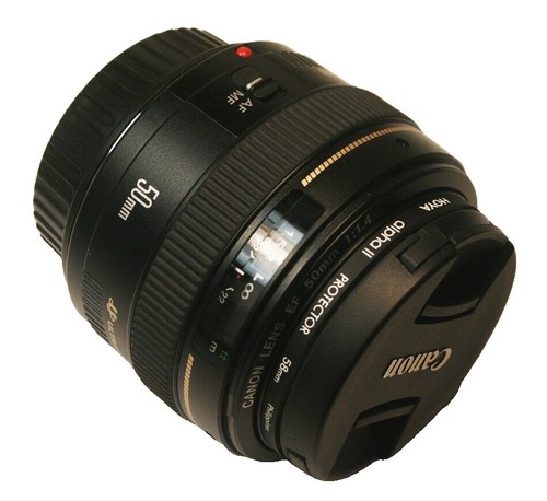 Black Canon A-1 + Canon 50mm f/1.4 SSC Lens Manual Film Camera Kit