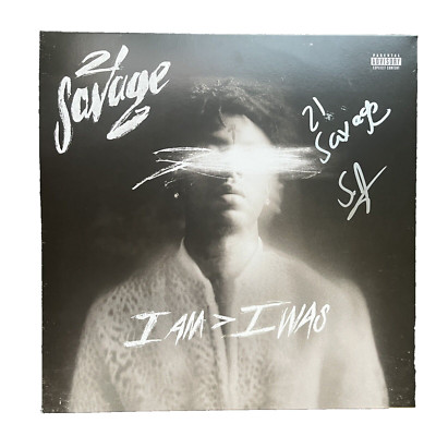 21 savage signed Autographed I Am I Was Vinyl Beckett BAS COA RARE