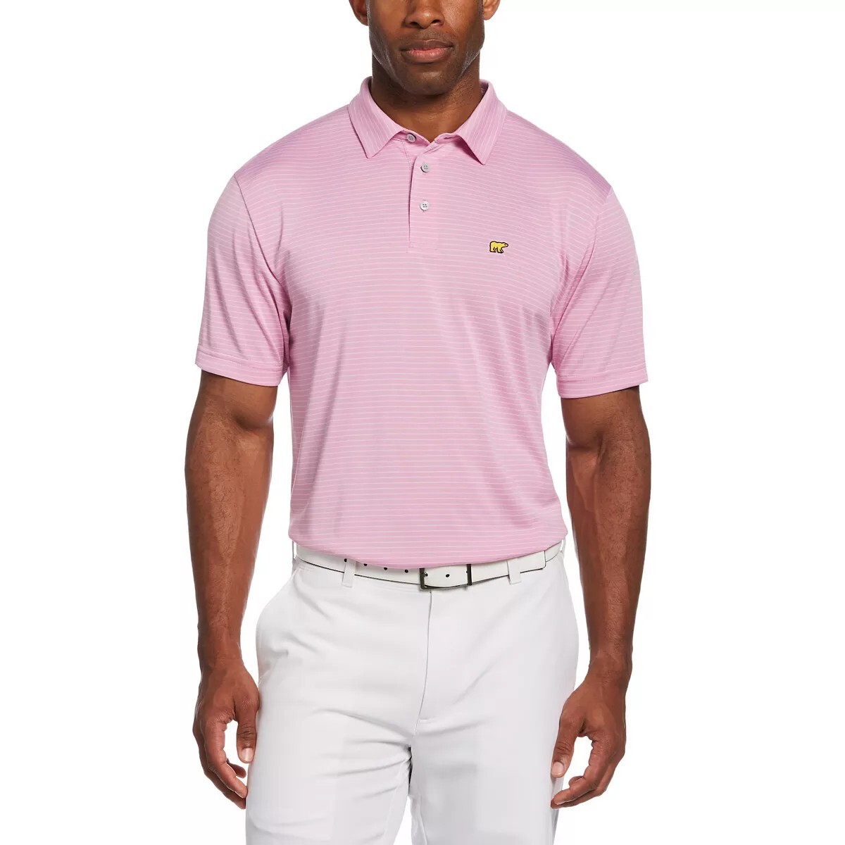 New Men's 2XL Jack Nicklaus Orchid Stripes Pink Short Sleeve Golf