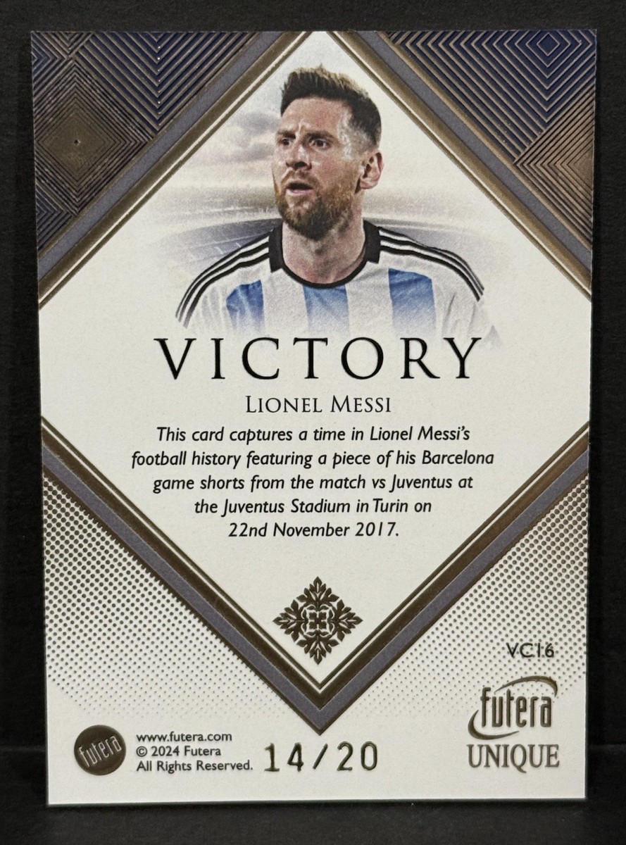 2024 Futera Unique WF Argentina Lionel Messi Victory Game Worn