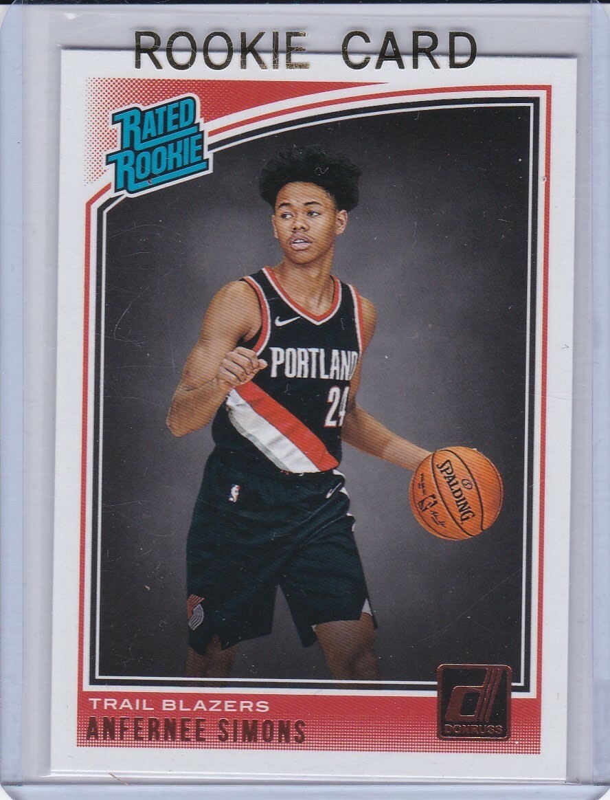 ANFERNEE SIMONS ROOKIE CARD Donruss RATED RC Portland Trail