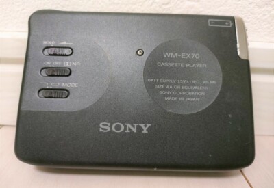 SONY WALKMAN WM-EX70 Radio Cassette Player Black Japan Very Good