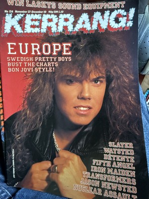Vintage KERRANG! 80s Metal Magazine November No. 134 90p Slayer