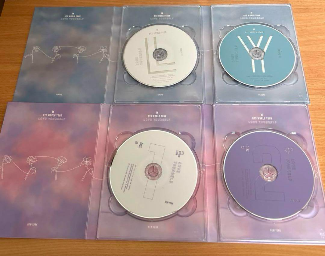 BTS World Tour LOVE YOURSELF DVD EUROPE & NEW YORK Set with Photos