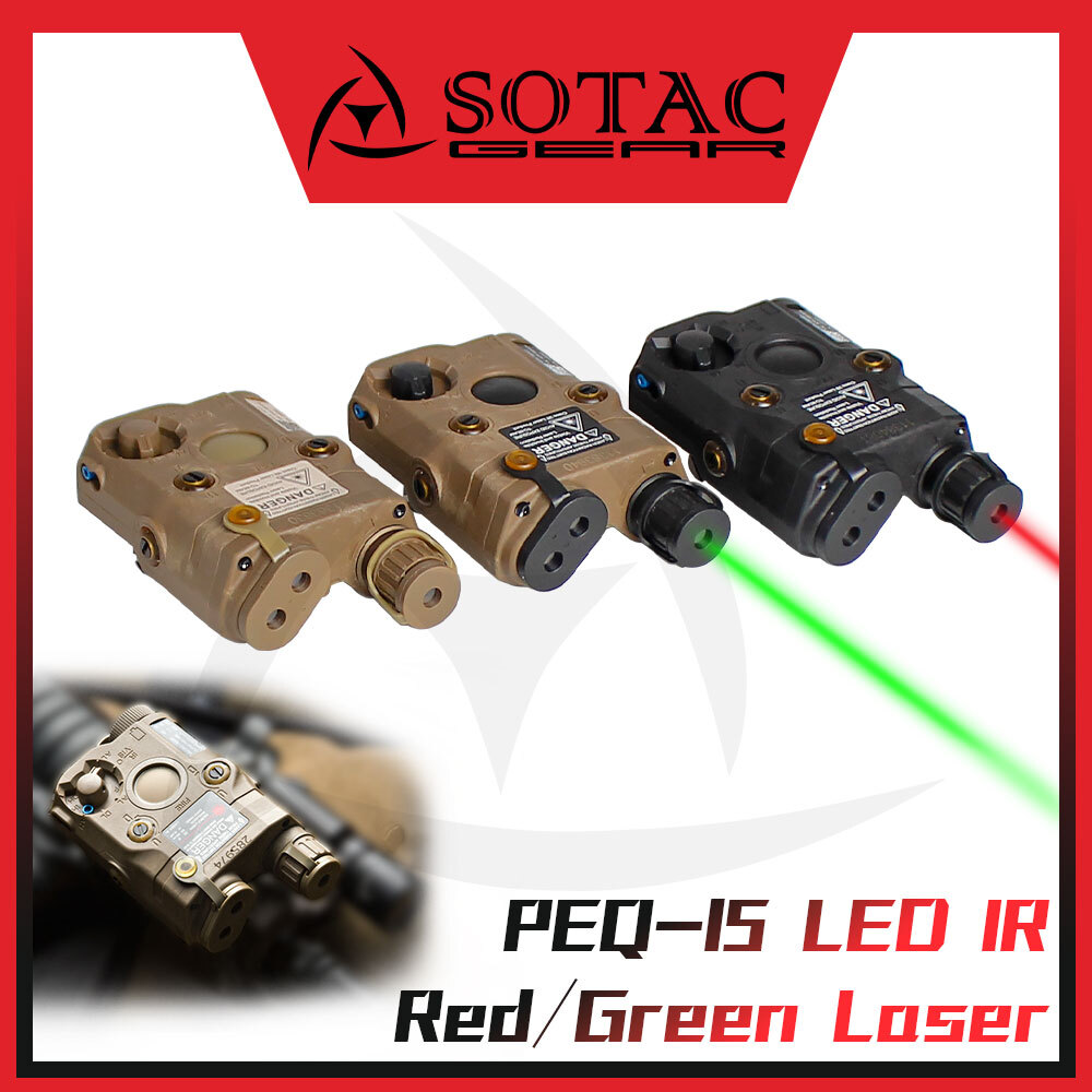 SOTAC PEQ-15 IR Red/Green Laser Adjustable White LED ILLUMINATOR