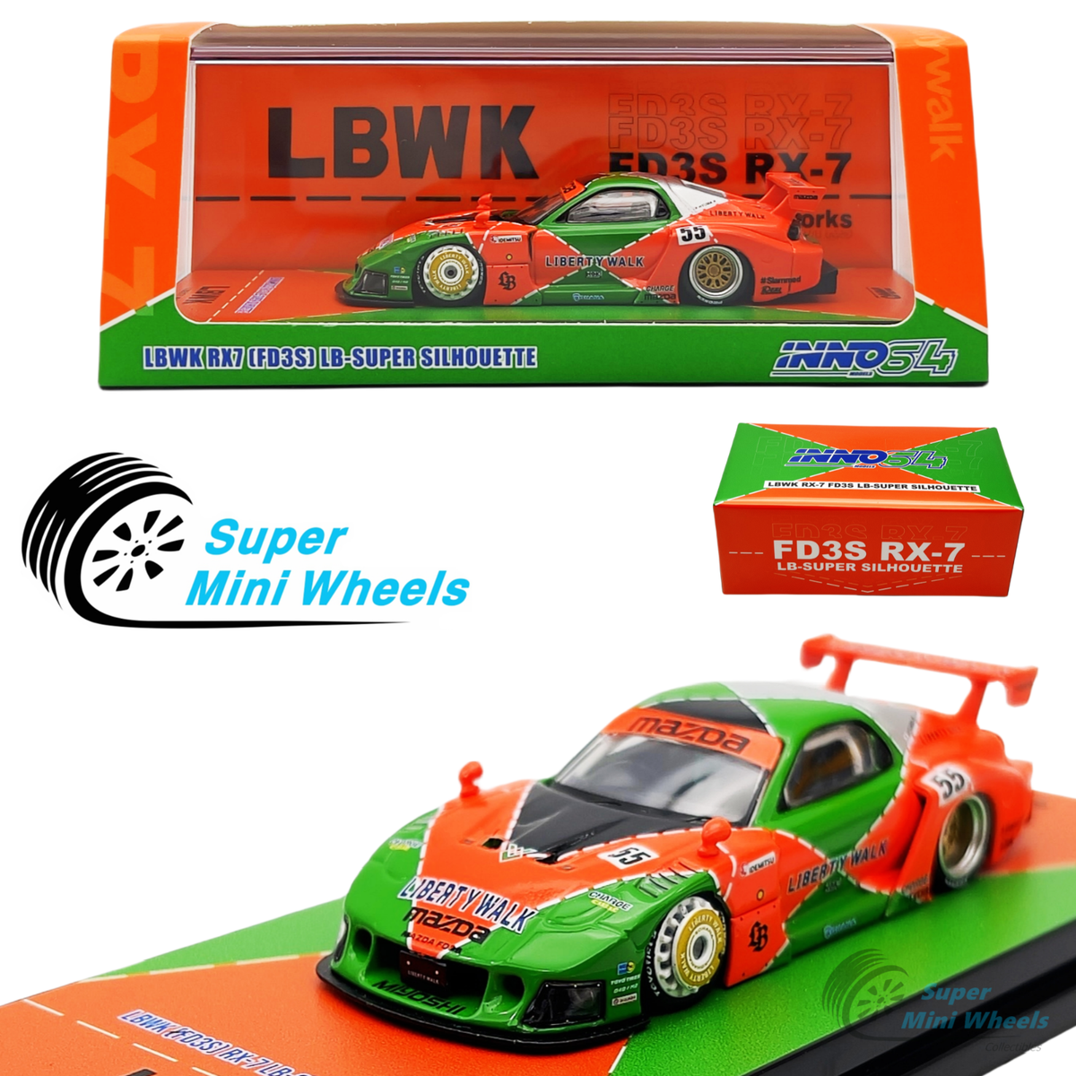 INNO64 1:64 LBWK RX-7 FD3S LB-Super Silhouette | eBay