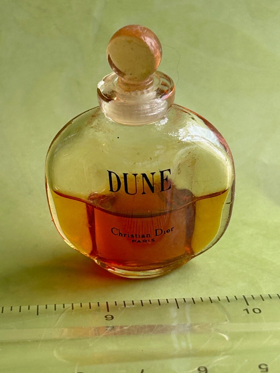 vtg Christian Dior DUNE mini perfume glass bottle parfum eau de