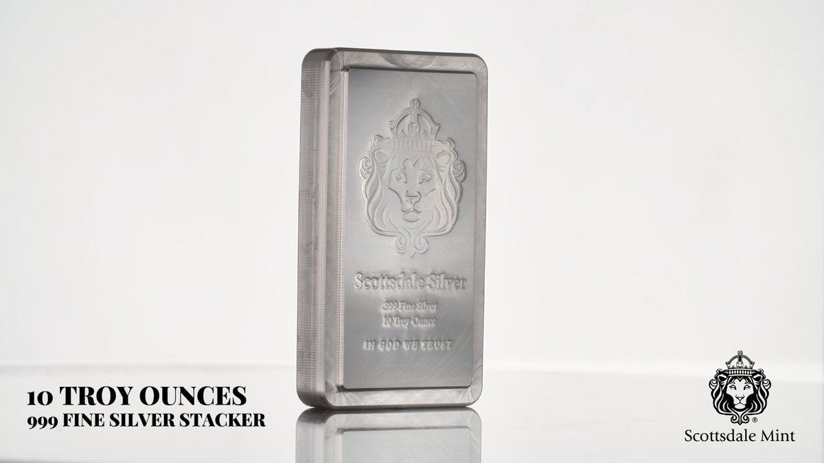 10 oz Scottsdale STACKER® Silver Bar .999 Silver #A182 | eBay