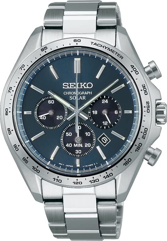 Seiko Selection SBPY163 Chronograph Solar Analog Panda Blue Dial