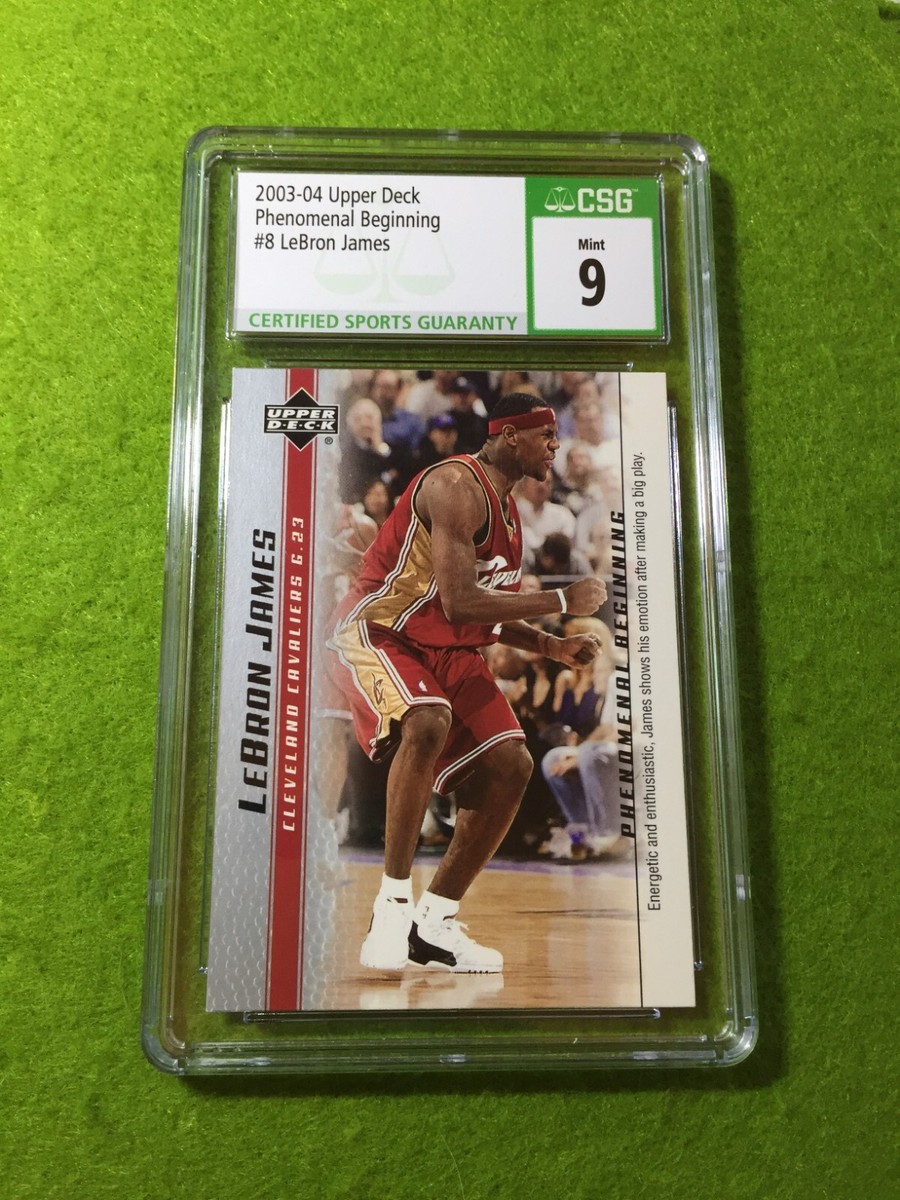 LEBRON JAMES ROOKIE CARD CSG 9 MINT 2003-04 PHENOMENAL BEGINNING