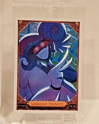 Hazbin Hotel Promo Trading Card Foil Unholy Trinity PR-17, PR-18