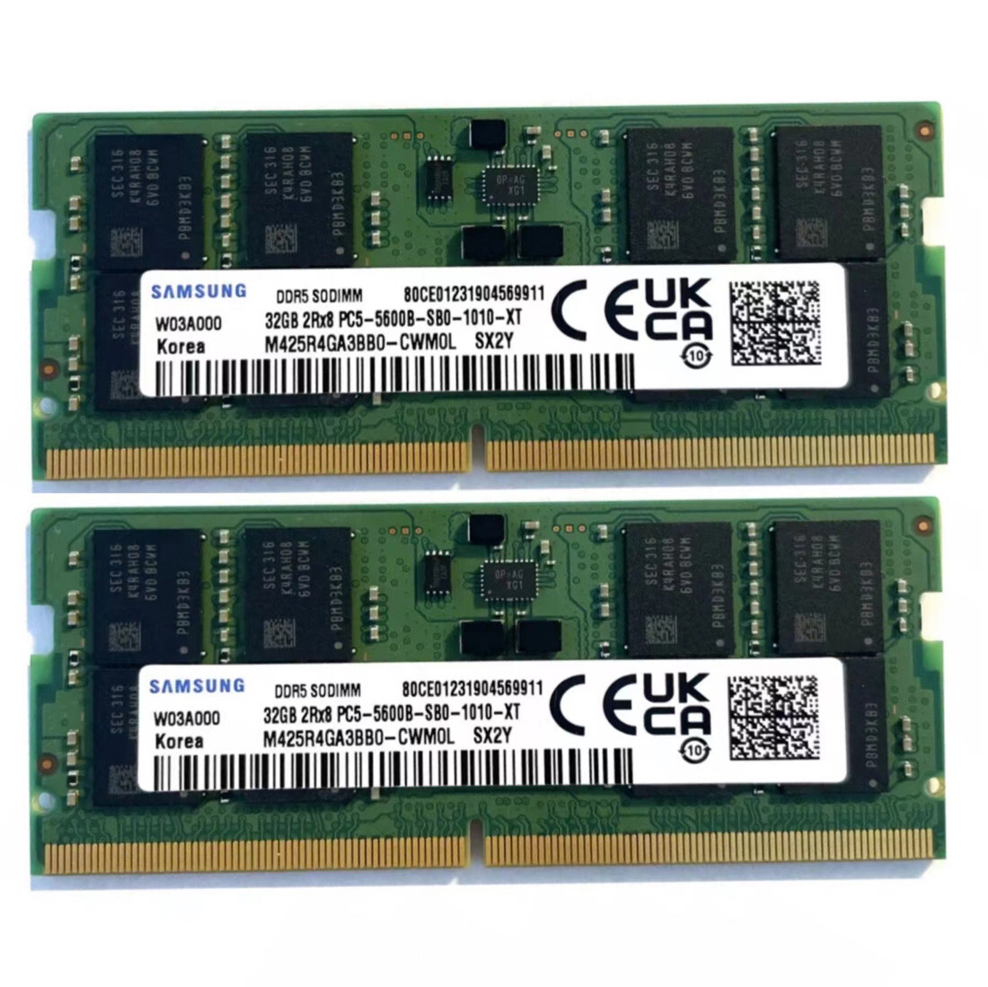 Samsung 64GB (2X32GB) DDR5 5600MHz PC5-44800 SODIMM Memory Ram