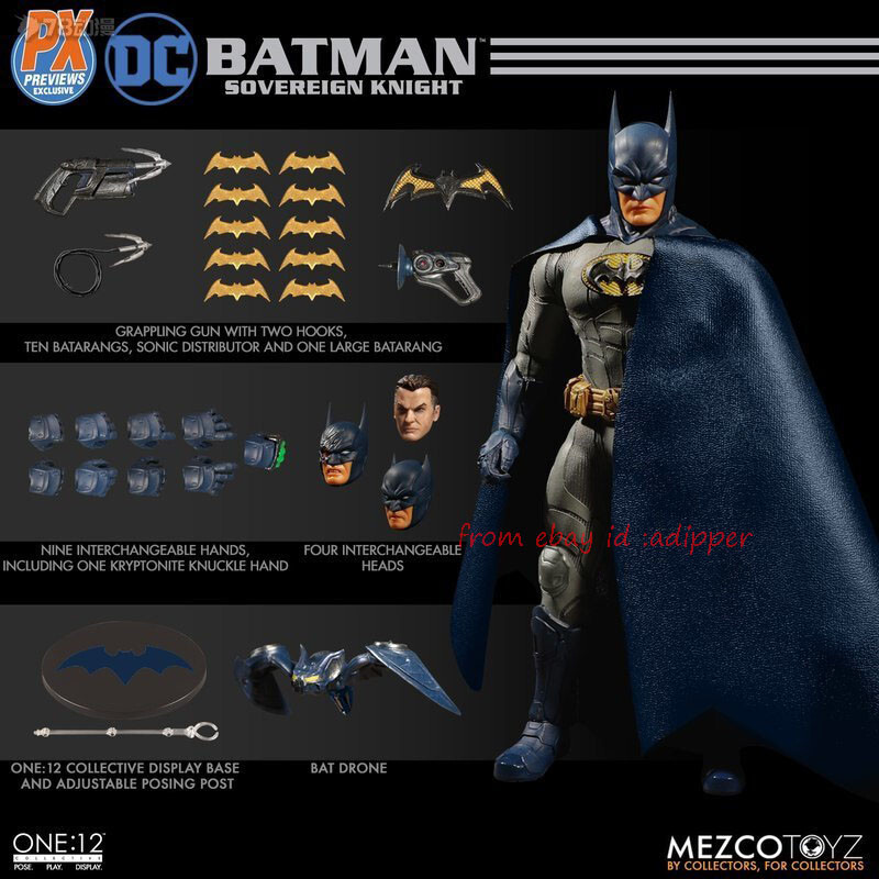 Perfect Mezco Toyz 1/12 Batman: Sovereign Knight Px Blue Version