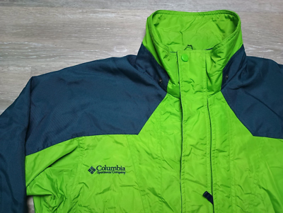Columbia Sportswear Parka vtg 90s Jacket Lime Action Green RARE