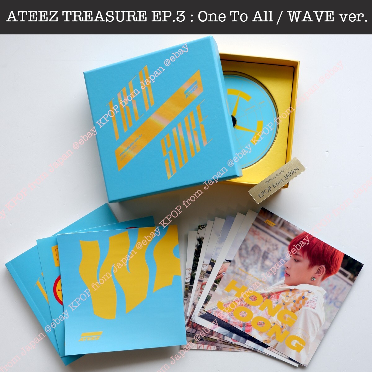 SAN ATEEZ TREASURE EP.3 : One To All / WAVE ver. Album + Photocard