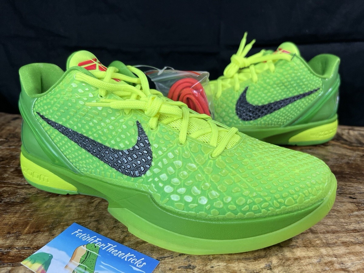 Nike Zoom Kobe 6 Protro Low Grinch Men's Size 13.5 | eBay